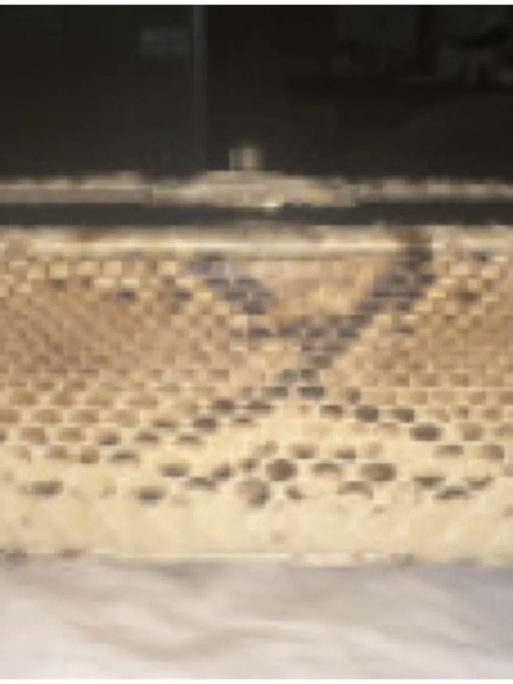 CHANEL Gold-Tone Python-Effect Quilted Shoulder Bag